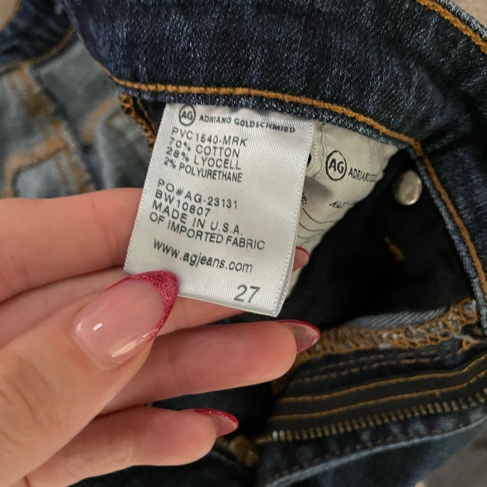 AG Adriano Goldschmied The Stevie Cuff Jeans Size 27 Blue Wash‎ - Picture 2 of 5